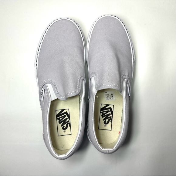 Vans Slip-On Checkerboard Foxing Grey Dawn Skate Shoes - Picture 6 of 6